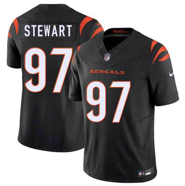 Men's Cincinnati Bengals #97 Shemar Stewart Black 2025 Draft F.U.S.E. Vapor Untouchable Limited Stitched Football Jersey